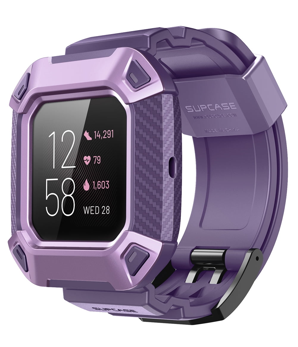 SUPCASE Unicorn Beetle Pro Watch Bands for Fitbit Versa 2, Protective Replacement Wristband Case Band for Fitbit Versa 2 (Violte)