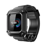 SUPCASE Unicorn Beetle Pro Watch Bands for Fitbit Versa 4 / Fitbit Versa 3 / Fitbit Sense, Protective Replacement Wristband Case Band (Black)
