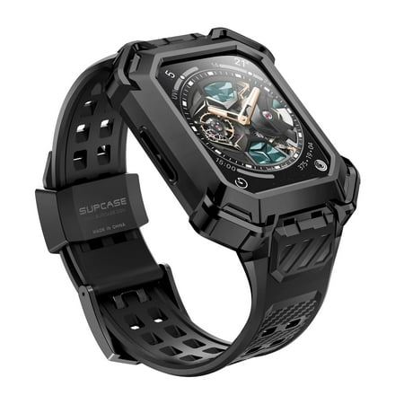 SUPCASE Unicorn Beetle Pro XT Case with Band for Watch Series 8/7/6/5/4/SE [45/44mm], Metal Rugged Case with Flexible Strap Bands