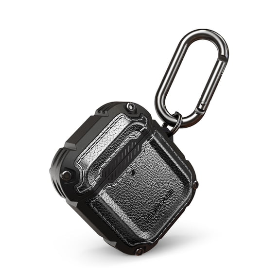 SUPCASE Unicorn Beetle Royal Series Case Designed for Airpods 1 & 2, Full-Body Rugged Protective Cover Case with Carabiner for Apple Airpods 1st & 2nd (Black)