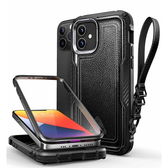 SUPCASE Unicorn Beetle Royal Series Case Designed for iPhone 12 / iPhone 12 Pro (2020 Release) 6.1 Inch, Built-in Screen Protector Full-Body Rugged Case (Black)