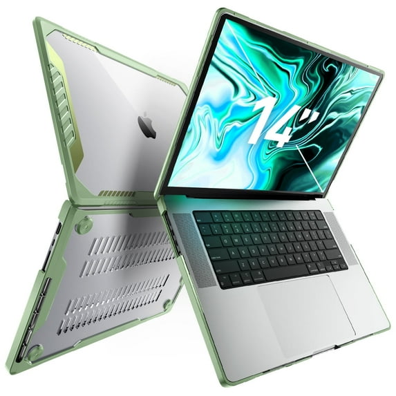 SUPCASE Unicorn Beetle Series Case for MacBook Pro 14 Inch (2021 Release) A2442 M1 Pro / M1 Max, Dual Layer Hard Shell Protective Cover for MacBook Pro 14" with Touch ID (BBGreen)