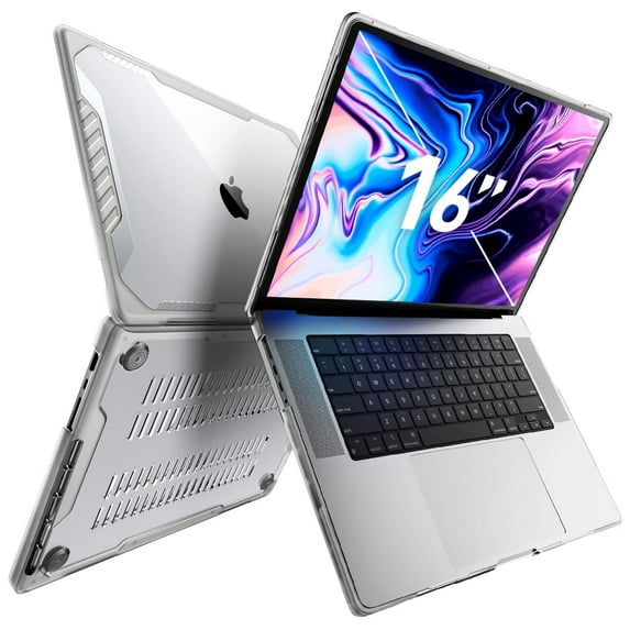 SUPCASE Unicorn Beetle Series Case for MacBook Pro 16 Inch (2021 Release) A2485 M1 Pro / M1 Max, Dual Layer Hard Shell Protective Cover for MacBook Pro 16" with Touch ID (Clear)