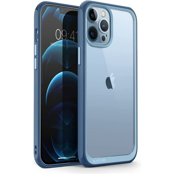 SUPCASE Unicorn Beetle Style Case Designed for iPhone 13 Pro (2021 Release) 6.1 Inch, Premium Hybrid Protective Clear Case, Back Cover (Azure)