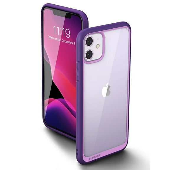 SUPCASE Unicorn Beetle Style Series Case Designed for iPhone 11 6.1 Inch (2019 Release), Premium Hybrid Protective Clear Case (Purple)