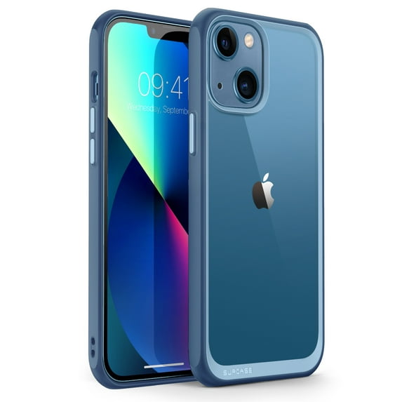 SUPCASE Unicorn Beetle Style Series Case for iPhone 13 (2021 Release) 6.1 Inch, Premium Hybrid Protective Clear Case (Azure)