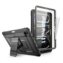 SUPCASE for iPad Pro 11 Inch Case M4 2024 5th Generation with Pencil Holder (Unicorn Beetle Pro), [Built-in Screen Protector & Stand] Full-Body Rugged Cover for iPad Pro 11 Inch M4 2024 5th Gen, Black