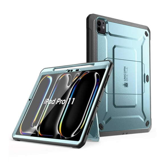 SUPCASE for iPad Pro 11 Inch Case M4 2024 5th Generation with Pencil Holder (Unicorn Beetle Pro), [Built-in Screen Protector & Stand] Full-Body Rugged Cover for iPad Pro 11 Inch M4 2024 5th Gen, Blue