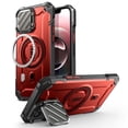 thumbnail image 1 of SUPCASE for iPhone 16e/15/14/13 6.1" Case with Camera Cover Stand (UBMag XT), [Compatible with MagSafe] [Built-in Kickstand] [Military-Grade Protection] Heavy Duty Magnetic Case for iPhone 16e, Red, 1 of 10