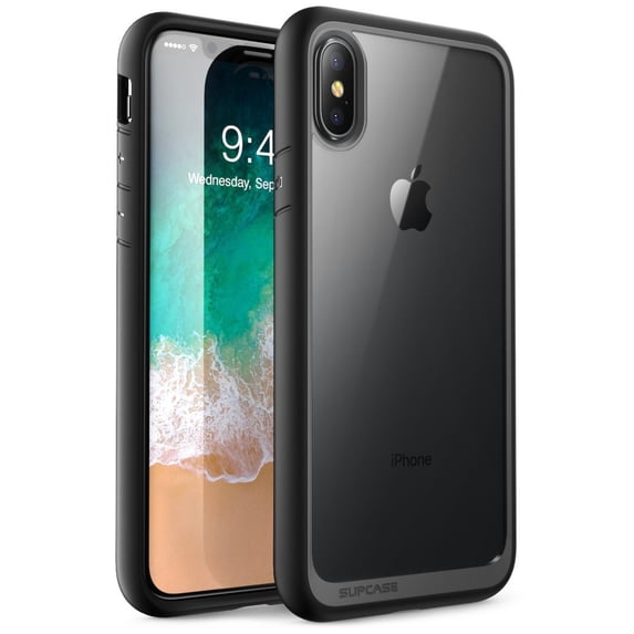 SUPCASE iPhone X Case, Unicorn Beetle Style Premium Hybrid Protective Clear Case, Black