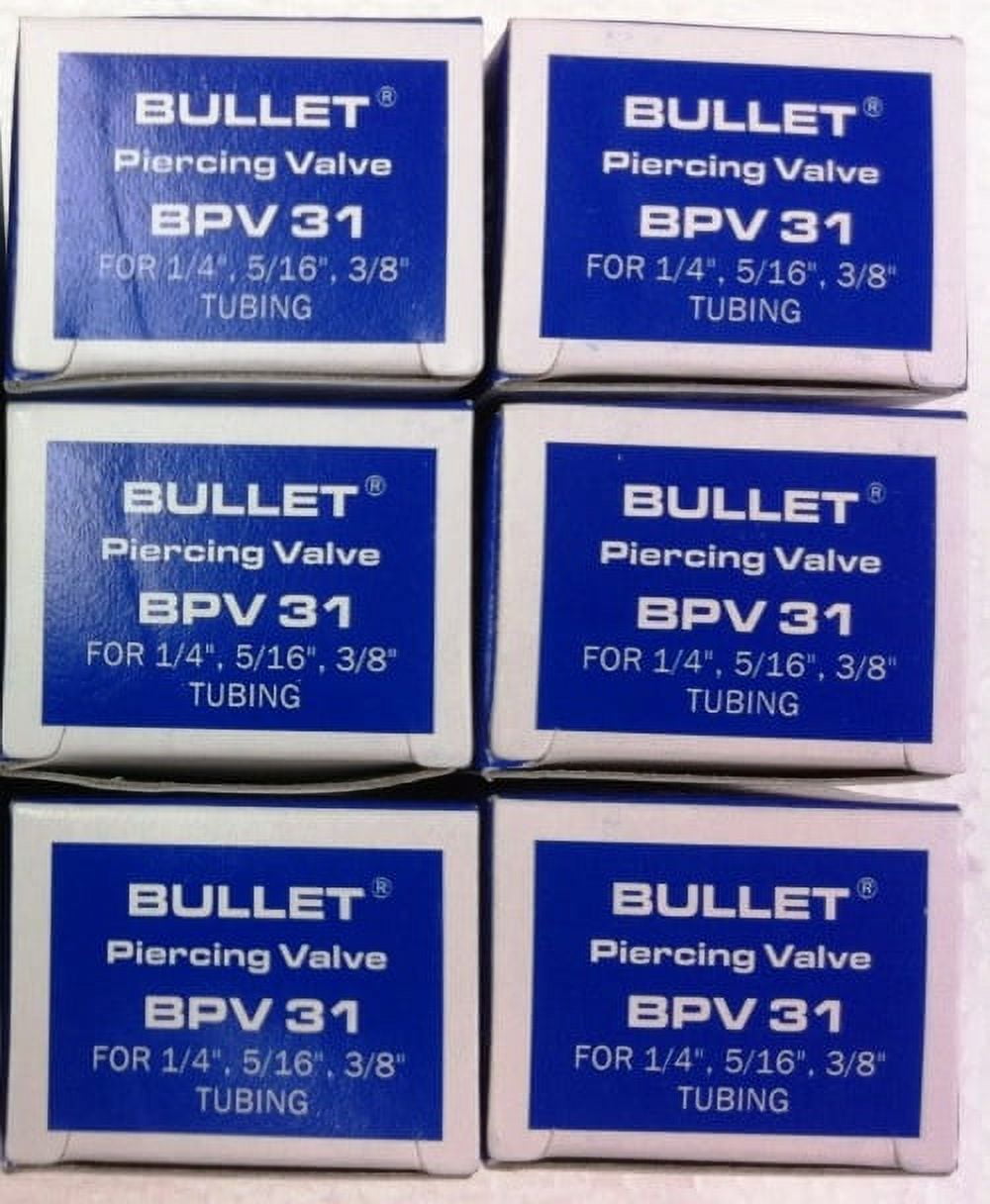 SUPCO Bullet Piercing Valve, 6 Pack of BPV31, 1/4", 5/16", 3/8" Tubing