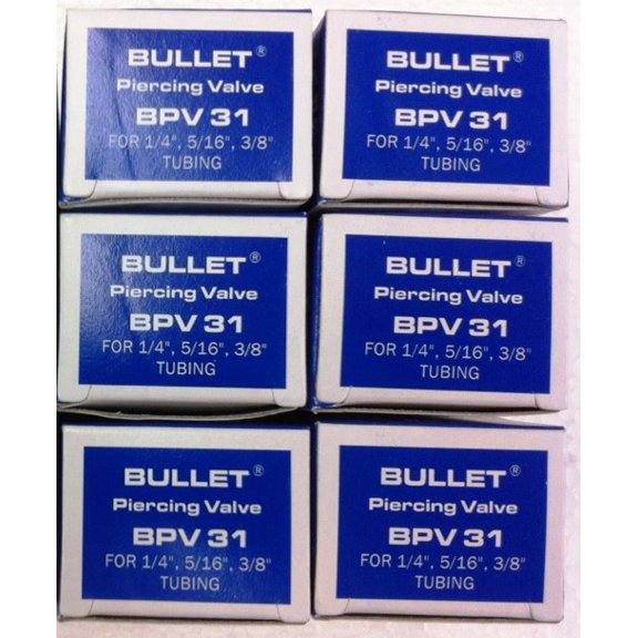 SUPCO Bullet Piercing Valve, 6 Pack of BPV31, 1/4", 5/16", 3/8" Tubing