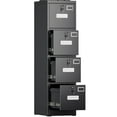 thumbnail image 1 of SUPEER 55"H 4 Drawer File Cabinets with Individual Locks, Metal Vertical File Storage Cabinet for Office Home, A4 Letter /Legal Size,  , Assembly Required (Black）, 1 of 10