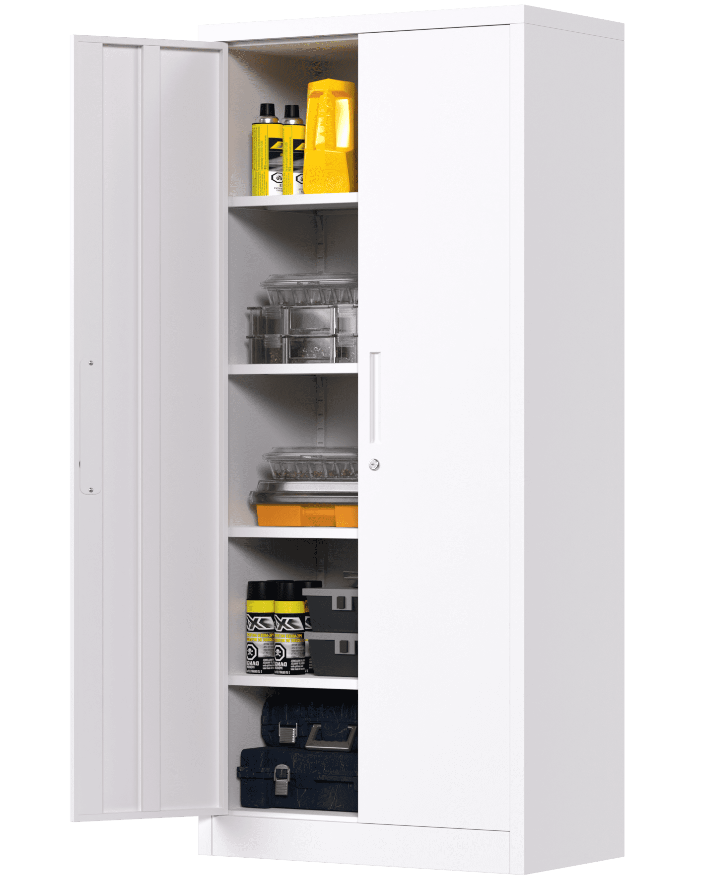 SUPEER 71 Inches Tall Metal Storage Garage with Locking Doors