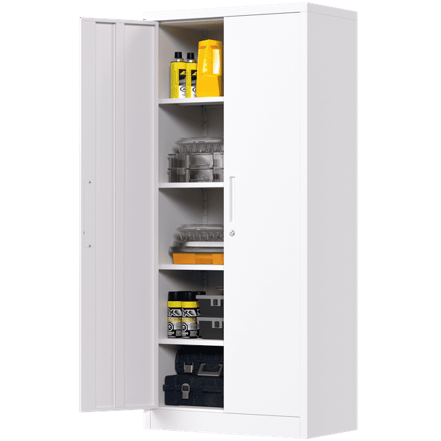 SUPEER 71 Inches Tall Metal Storage Garage with Locking Doors