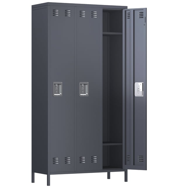 SUPEER Metal Storage Locker Cabinet for School Office Gym Bedroom, 3 ...