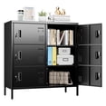 thumbnail image 1 of SUPEER Metal Storage Lockers for Employees,Steel Locker Cabinet with 6 Doors for Gym,School,Office,Assembly Required,(Black), 1 of 7