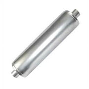 SUPER DUTY, HIGH FLOW, TRUCK MUFFLER, 4 INLET/OUTLET ALUMINIZED STEEL SD830-8D 4 INLET/OUTLET, 26.5 LONG BODY, 33 OAL 8 ROUND