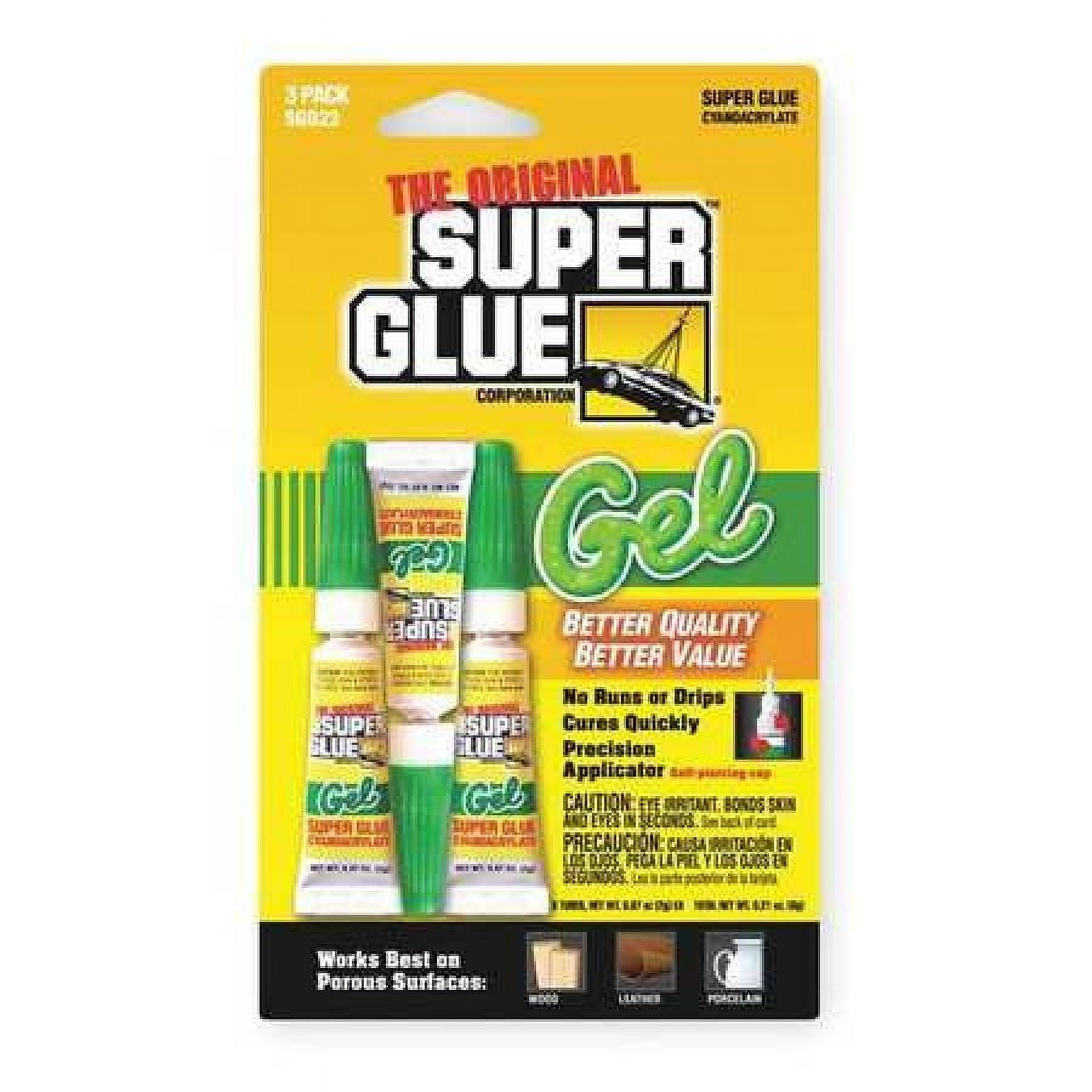 SUPER GLUE SGG2348 Instant Adhesive,2g Tube,Clear,PK3