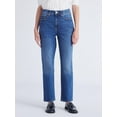 thumbnail image 1 of Free Assembly Women's and Women's Plus High Rise Straight Jeans, 30" Inseam, Sizes 0-26W, 1 of 5