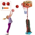 SUPER JOY Basketball Hoop Set with 3 Balls for Kids, 2.7 to 6.3Ft Adjustable Height Indoor
