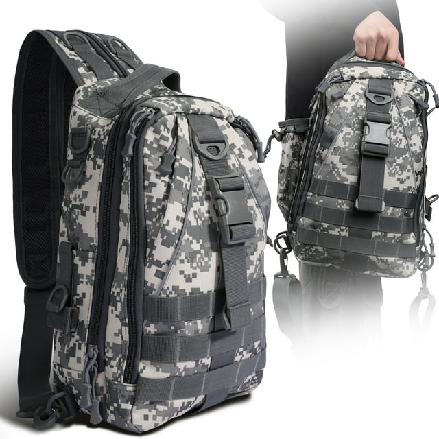 SUPER JOY Fishing Backpack Tackle Sling Bag Fishing Backpack with Rod