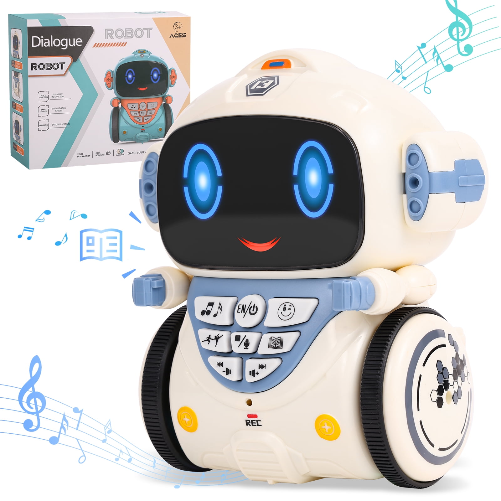 SUPER JOY Kids Robot Toy, Smart Talking Robots Intelligent Partner and