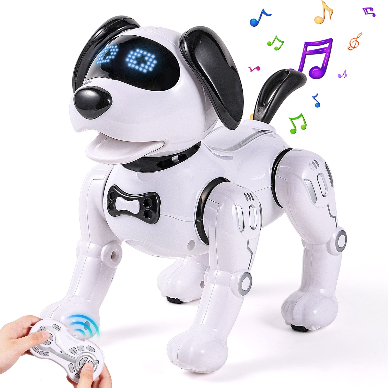 SUPER JOY Voice Control Robot Dog Toy, Interactive Smart Dancing