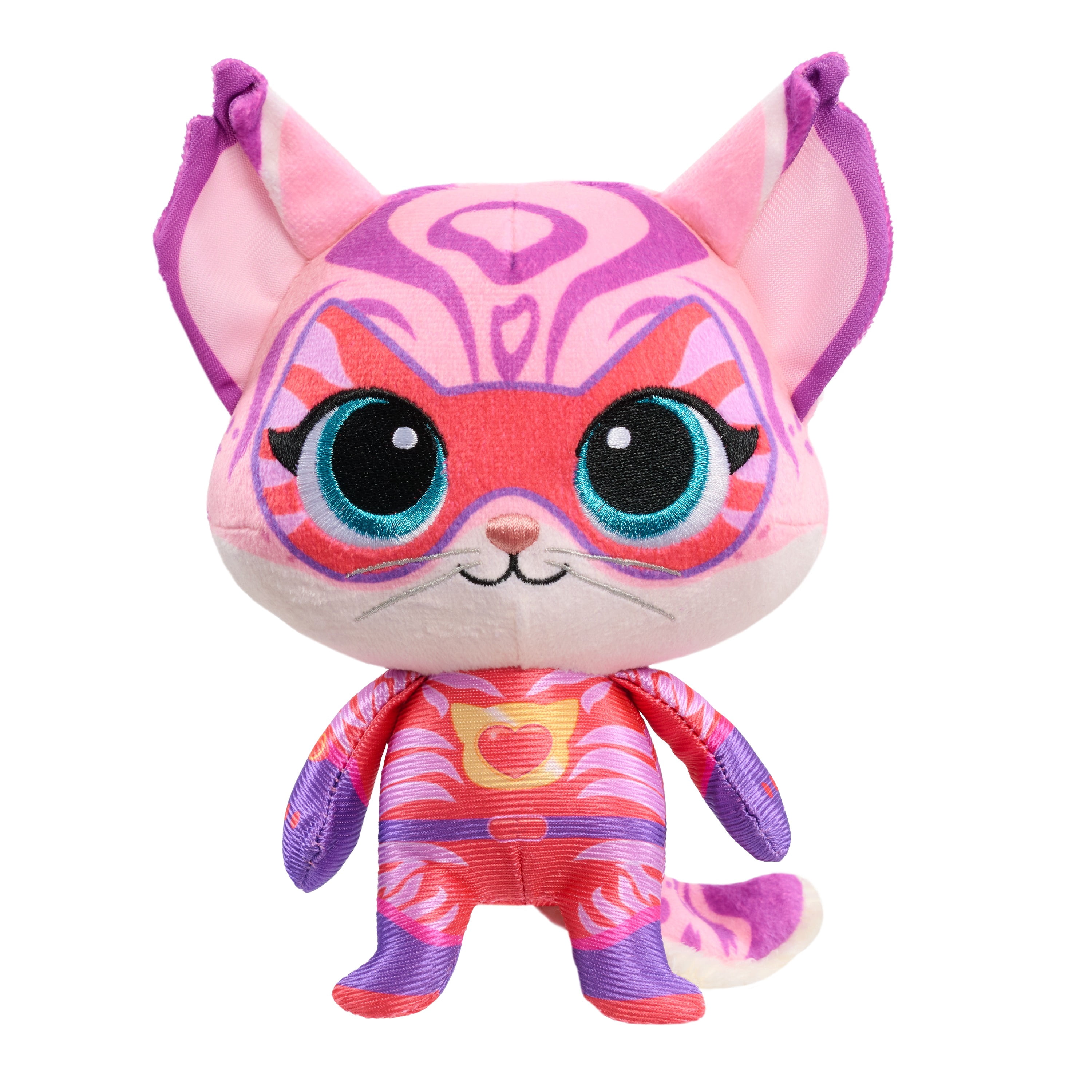 Disney Jr. SuperKitties Willa Small Plush Stuffed Animal with Glitter Eyes and Embroidered Details, , Ages 3+