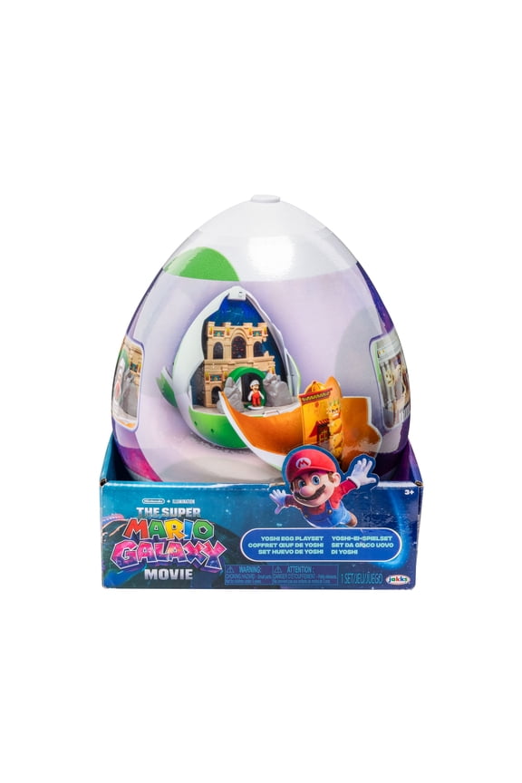 The Super Mario Galaxy Movie – Yoshi Egg Playset with 1.5 inch Yoshi and Exclusive Fire Mario Action Figures