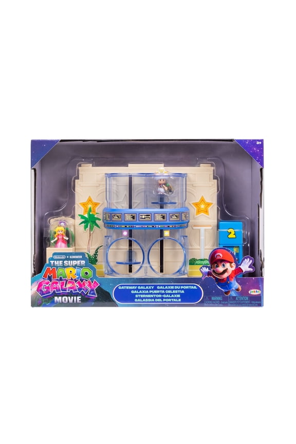 The Super Mario Galaxy Movie – Gateway Galaxy Diorama Playset with 1.5 inch Princess Peach and Exclusive Captain Toad Action Figures