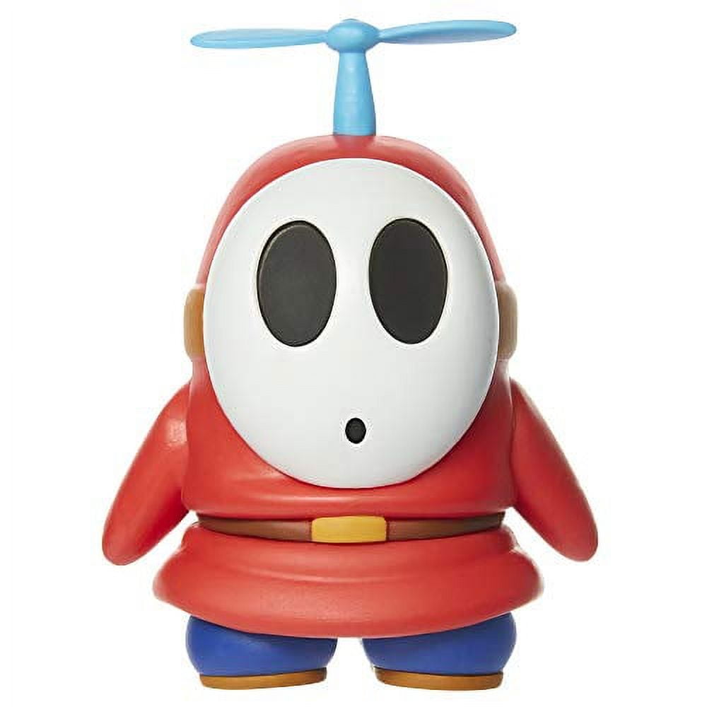 SUPER MARIO Action Figure 4 Inch Red Shy Guy Collectible Toy with Propeller  Accessory