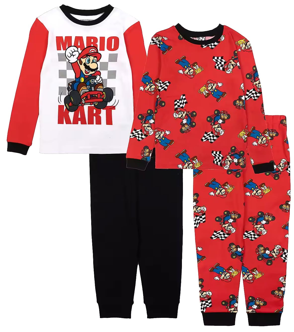 SUPER MARIO Brothers Boys' Snug Fit Cotton Pajamas
