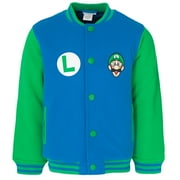 SUPER MARIO Nintendo Luigi Varsity Bomber Jacket Little Kid to Big