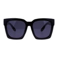 thumbnail image 1 of SUPER Oversized Square Sunglasses Womens Modern Hipster Shades Black, Black, 1 of 5