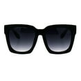thumbnail image 1 of SUPER Oversized Square Sunglasses Womens Modern Hipster Shades Black, Smoke, 1 of 5