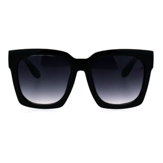 SUPER Oversized XL Big Wide Square Frame Clear Lens Glasses UV 400