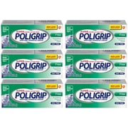 SUPER POLIGRIP Denture Adhesive Cream Artificial Flavor/Color Free 0.75 oz Pack of 6