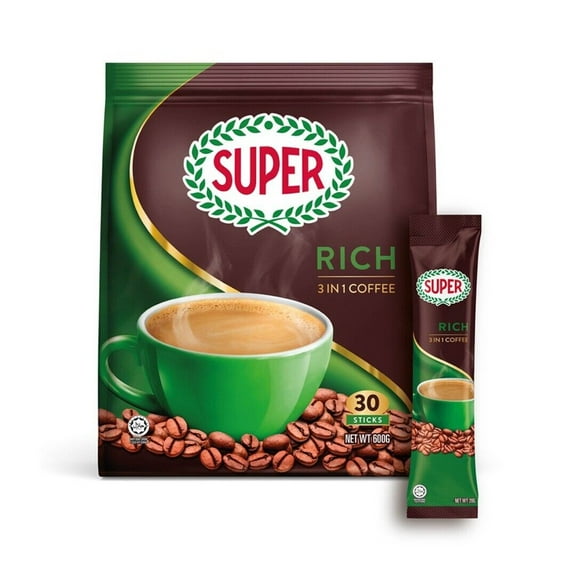 SUPER Rich 3-in-1 Coffee 30 Sticks 600g