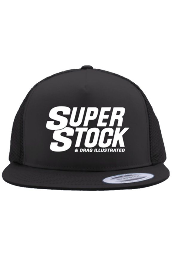 SUPER STOCK Drag Illustrated Magazine(2 Colors) Flat Bill Truckers Hat Drag Racing