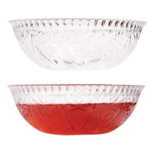 SUPER STURDY THICK PLASTIC PUNCH BOWL / SALAD BOWL / SNACK BOWL, 13.5
