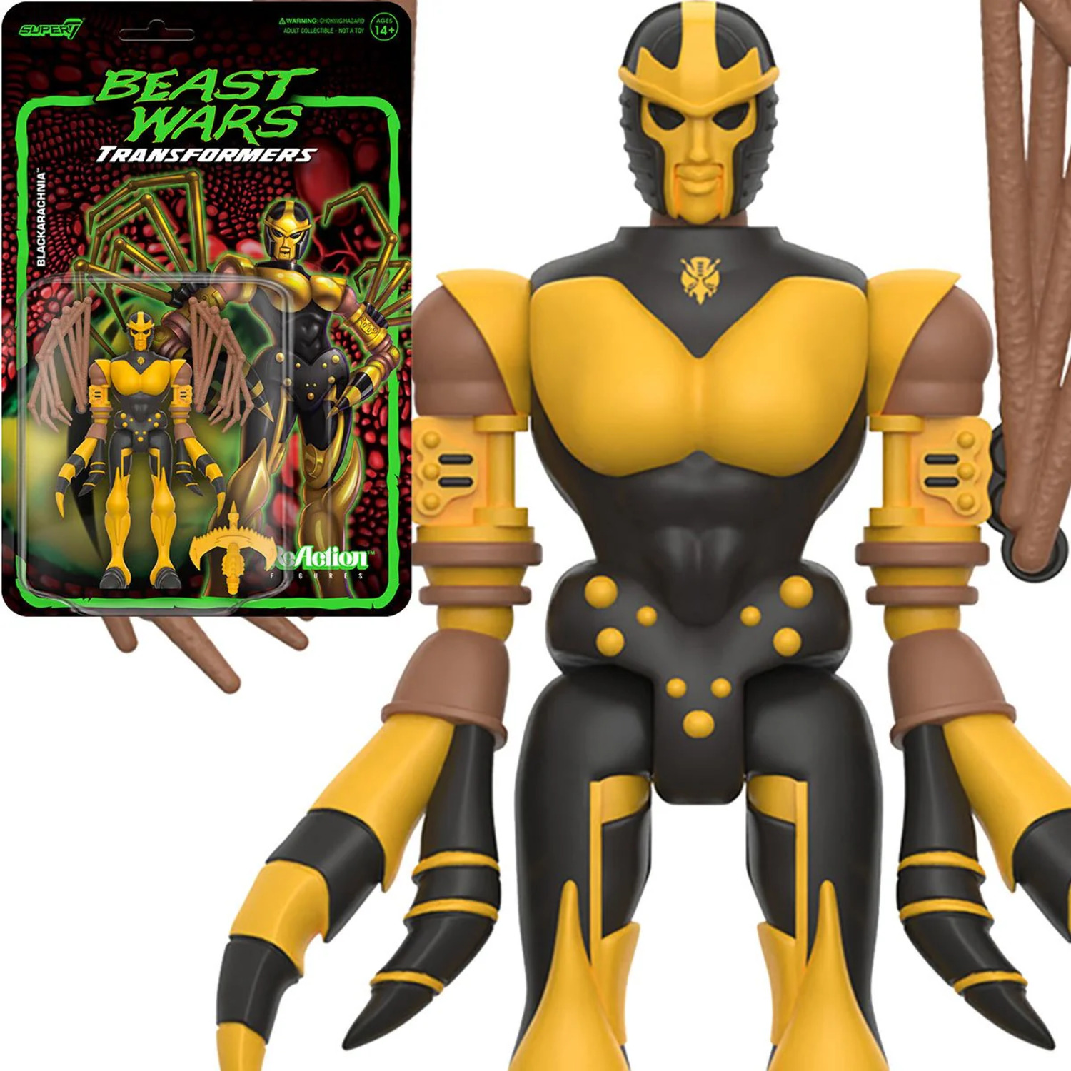 Super7 - Transformers - ReAction Wv 7 Beast Wars - Black Arachnia, Super7, Gifts