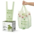 thumbnail image 1 of SUPERBIO 2.6 Gallon 100 Count Compostable Handle Tie Garbage Bags, 9.84 Liter, Certified by BPI and OK Compost Meeting ASTM D6400 Standards, 1 of 6