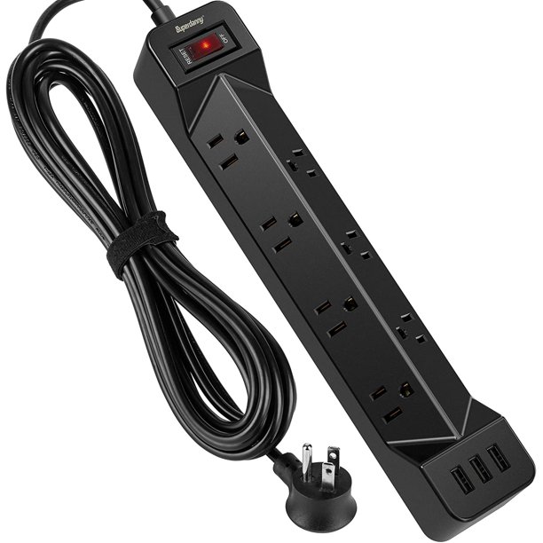 SUPERDANNY 16.5FT Long Extension Cord Power Strip Surge Protector