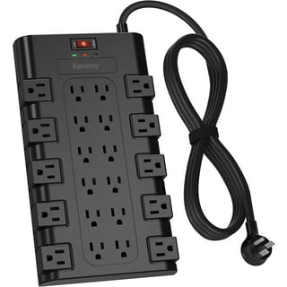  Retractable Power Strip Surge Protector,110V/220V/240V