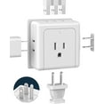 SUPERDANNY Outlet Extender Outlet Splitter 3 USB Ports Wall Plug
