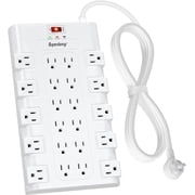 SUPERDANNY Power Strip Surge Protector 22 AC Outlets 6.5Ft Extension Cord White