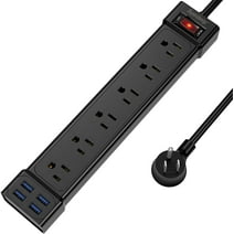 SUPERDANNY Surge Protector Power Strip with 4 USB Ports 6 Outlets