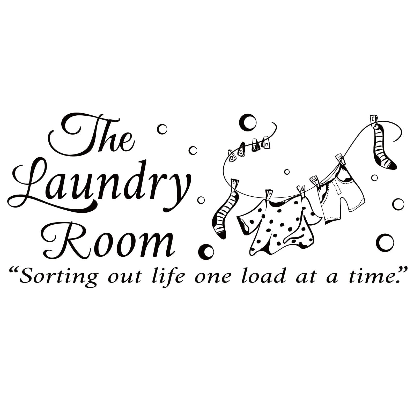SUPERDANT 1 Sheet The Laundry Room Quotes Wall Stickers Vinyl Wall