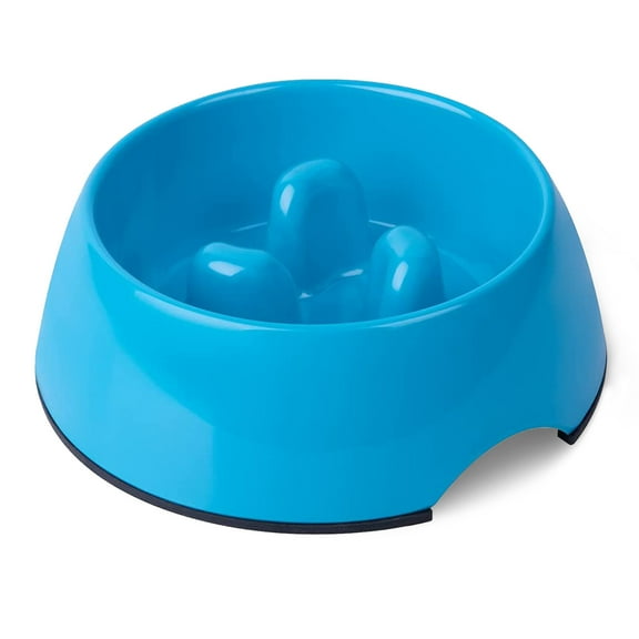 SUPERDESIGN Slow Feeder Dog Bowl Cat Bowl 1 Cup Slow Feeding Dog Bowl for Small Medium Breed Anti Gulping Healthy Eating Interactive Bloat Stop Fun Alternative Non Slip Puzzle Dog Food Bowl, Blue